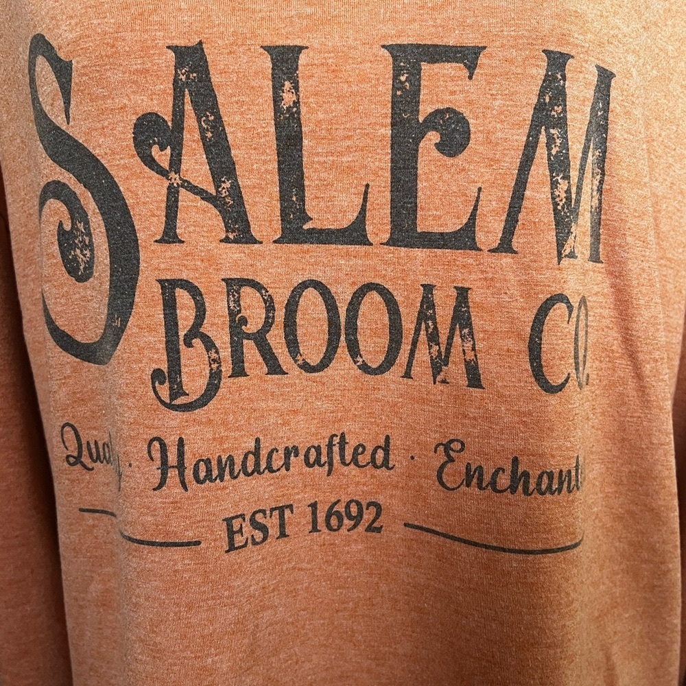 Women's Cozy Orange Crew Neck Sweater - Picture 5 of 7